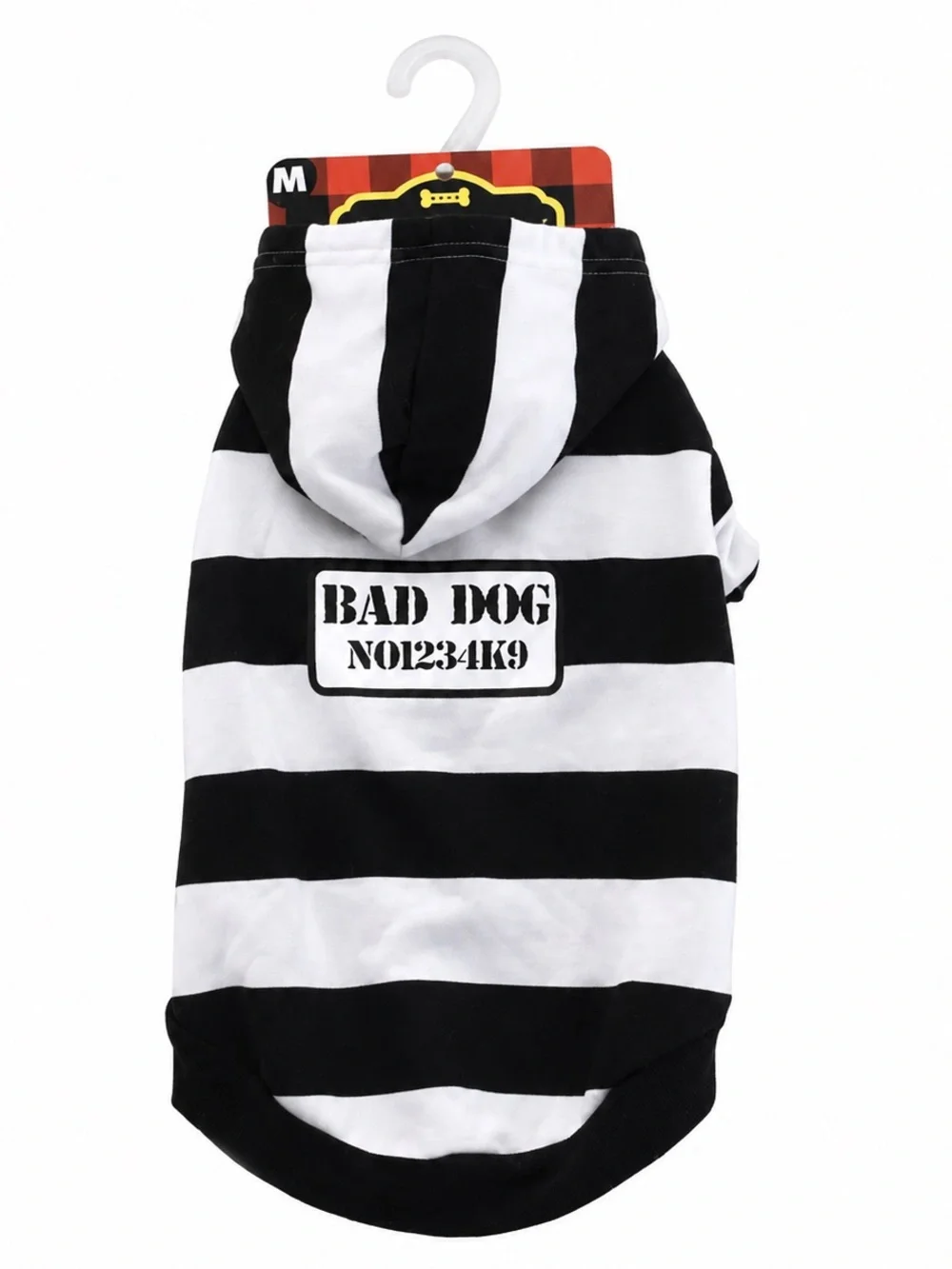 Bad Dog Prisoner Pet Hoodie Costume Medium Halloween Dog Shirt NWT